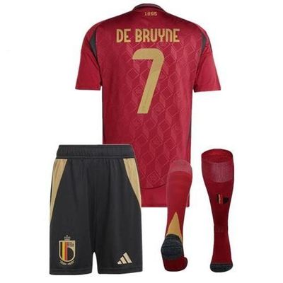 Camisa Infantil Bélgica Home Short+ Meião 2024/2025 Kevin De Bruyne