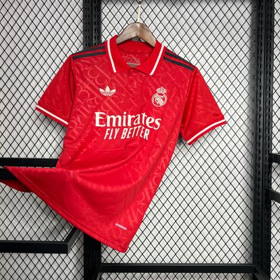 Polo Adidas Real Madrid Special Edition 2024/2025 vermelha