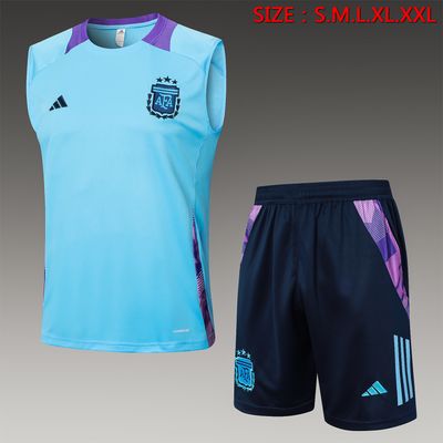 Kit Treino Camisa Regata Seleção da Argentina 2024/25 Camisa+Calção