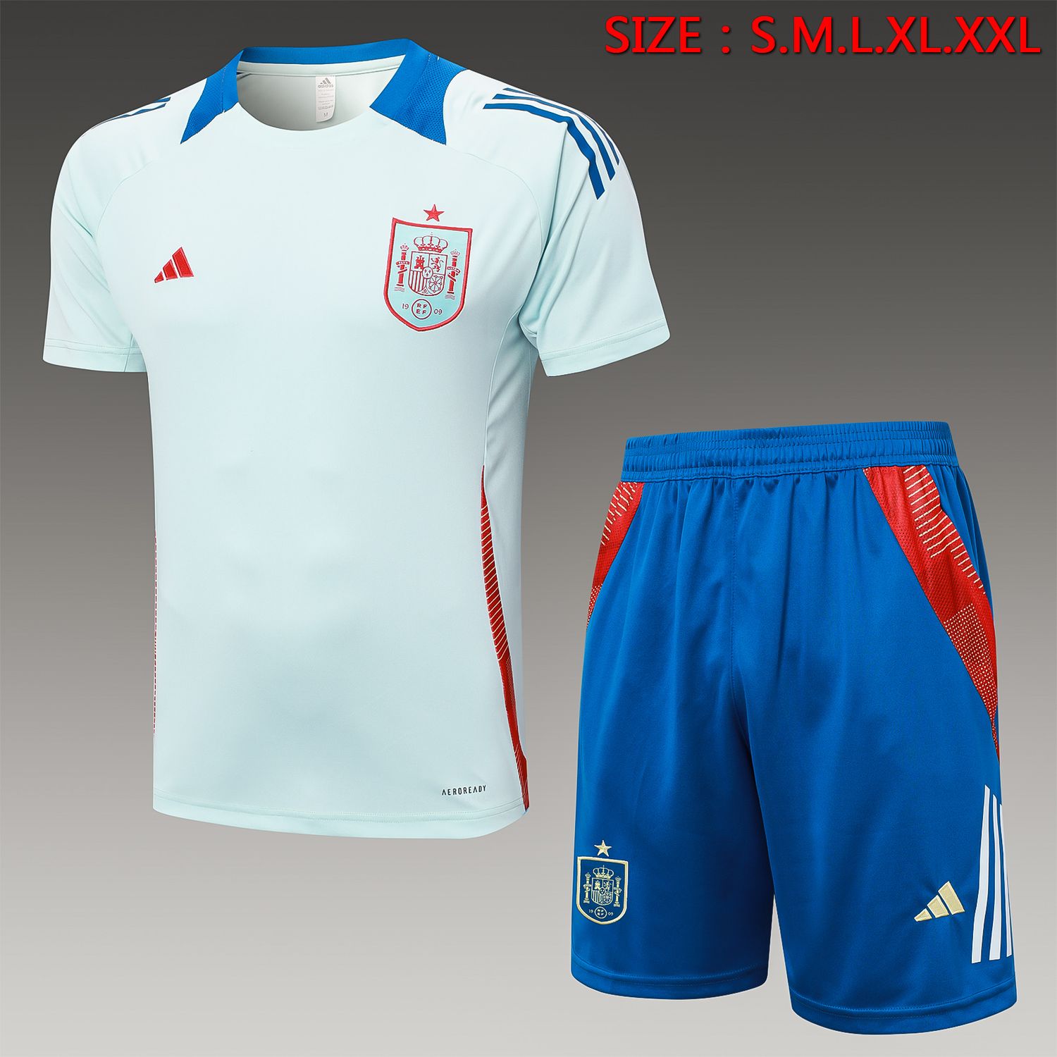 Kit Treino Camisa Regata Seleção da Espanha 2024/25 Camisa+Calção