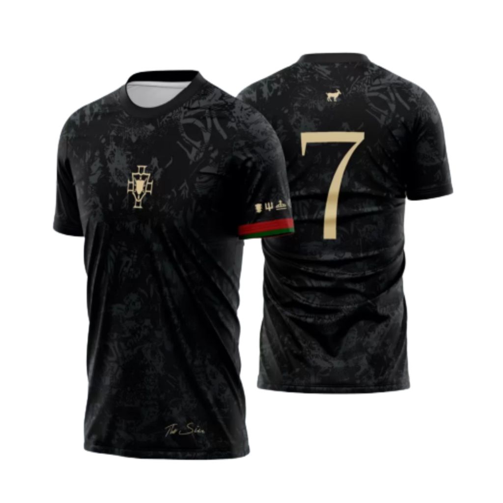 Camisa Portugal 2024 Preta Ronaldo
