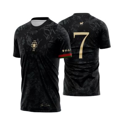 Camisa Portugal 2024 Preta Ronaldo