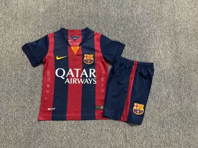 kit Camisa Kids Retro Barcelona 2014/15 Home