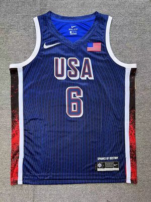 Camiseta Regata Basquete USA EUA Seleção Estados Unidos Jogos Olímpicos Paris 2024 Azul