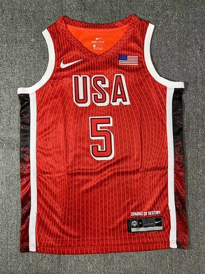 Camiseta Regata Basquete USA EUA Seleção Estados Unidos Jogos Olímpicos Paris 2024 Vermelha