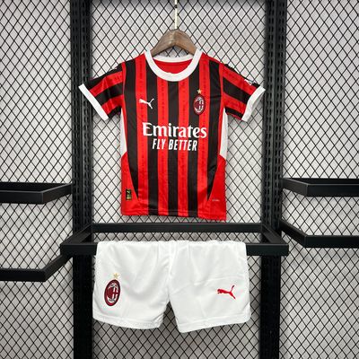 Kit Infantil AC Milan Home 2024/2025 Camisa + Short
