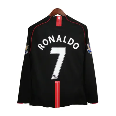 Camisa Manchester United 2007/2008  Manga Longa Ronaldo #7