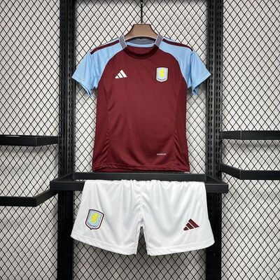 Kit Infantil Aston Villa Home 2024/2025 Camisa + Short
