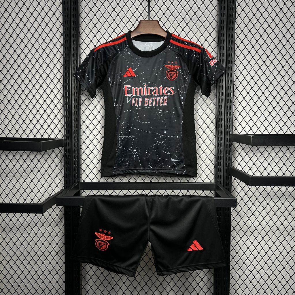 Kit Infantil Benfica Away 2024/2025 Camisa + Short