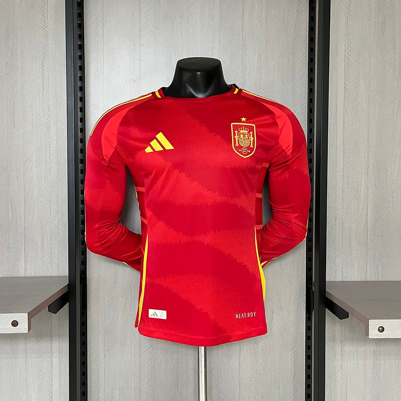Camisa Seleção Espanha 2024/25 Home Manga Longa Jogador