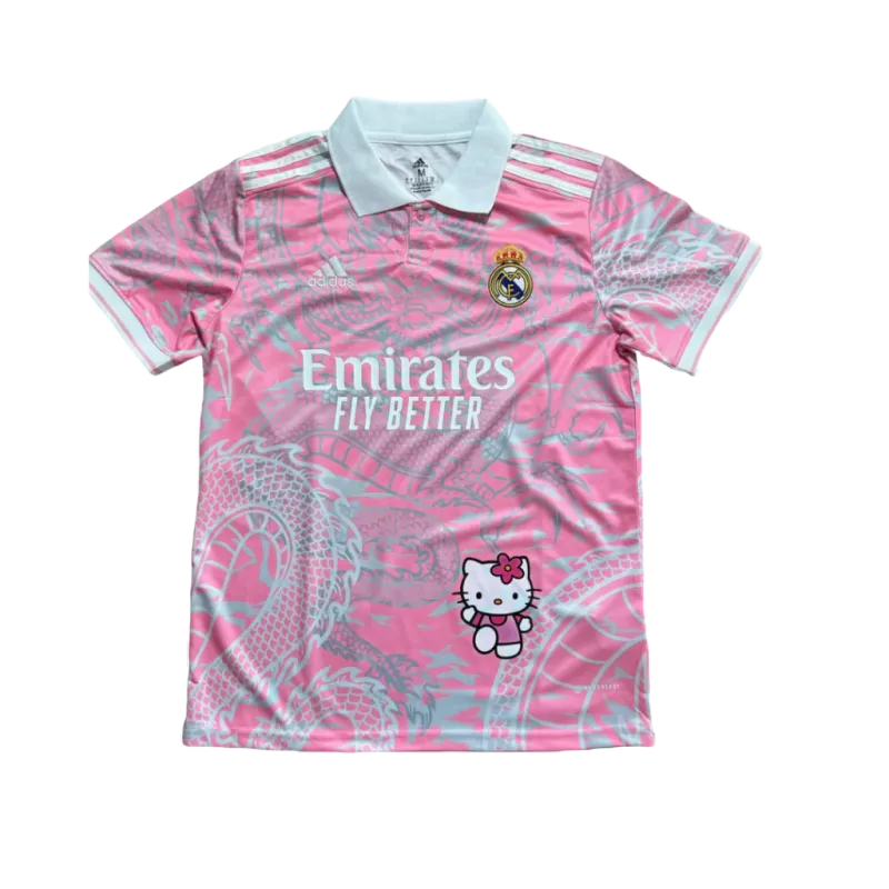 Camisa Real Madrid Hello Kitty 24/25 Rosa - Adidas Unissex Torcedor