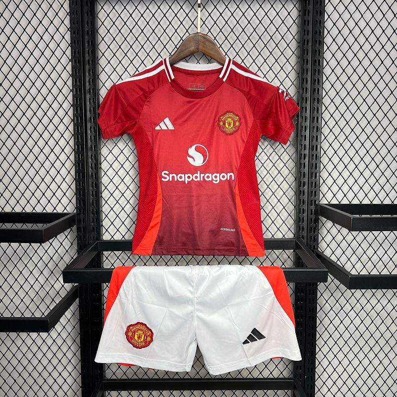 kit Camisa Infantil Manchester United 2024/2025 Home