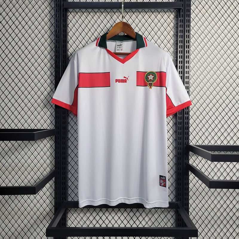 Camisa  Marrocos 1998 Retrô Branca