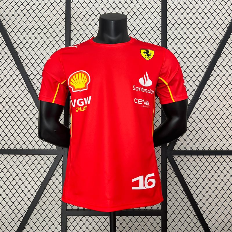 Camisa Scuderia Ferrari Charles Leclerc 16 - Vermelho - Puma