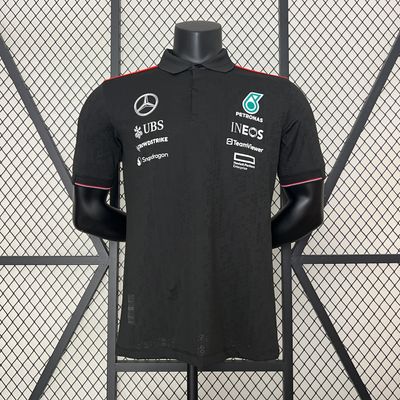 Camisa Polo Mercedes Amg F1 2024 Hamilton Preta