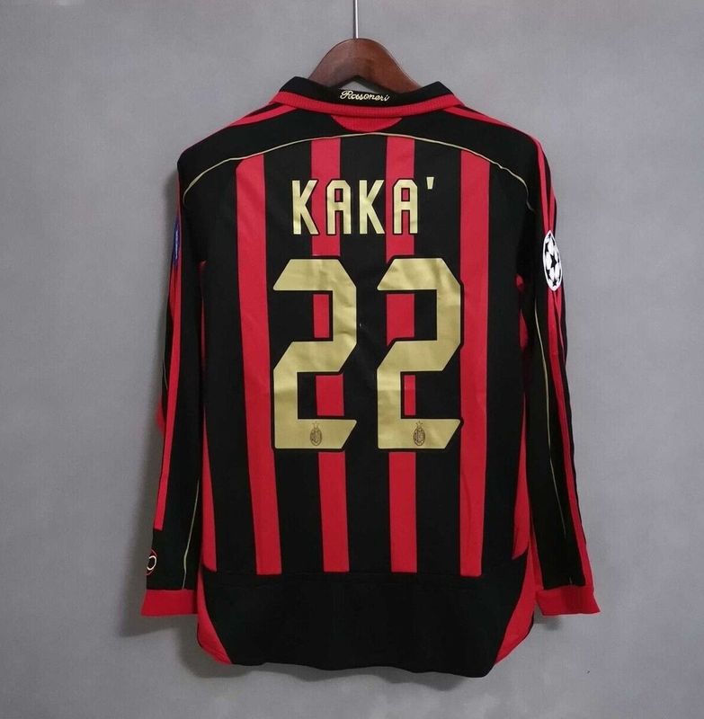Camisa Milan 2006-2007 Manga Longa Kaka&#39;