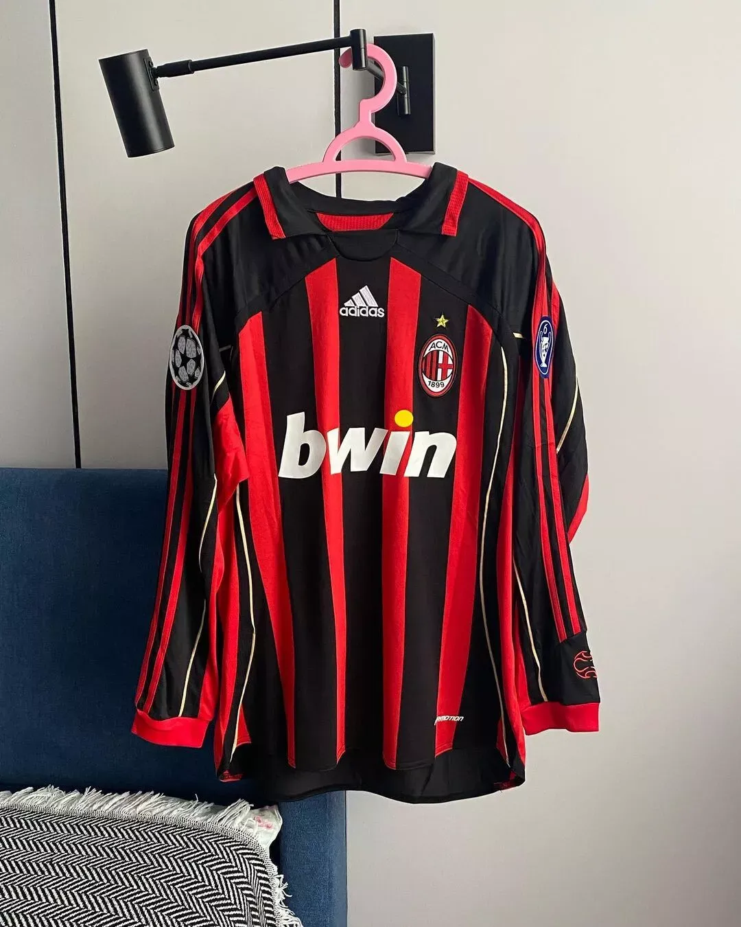 Camisa Milan 2006-2007 Manga Longa Com Patch