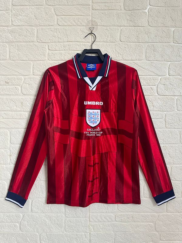 Camisa Inglaterra 1996 Retrô Manga Longa