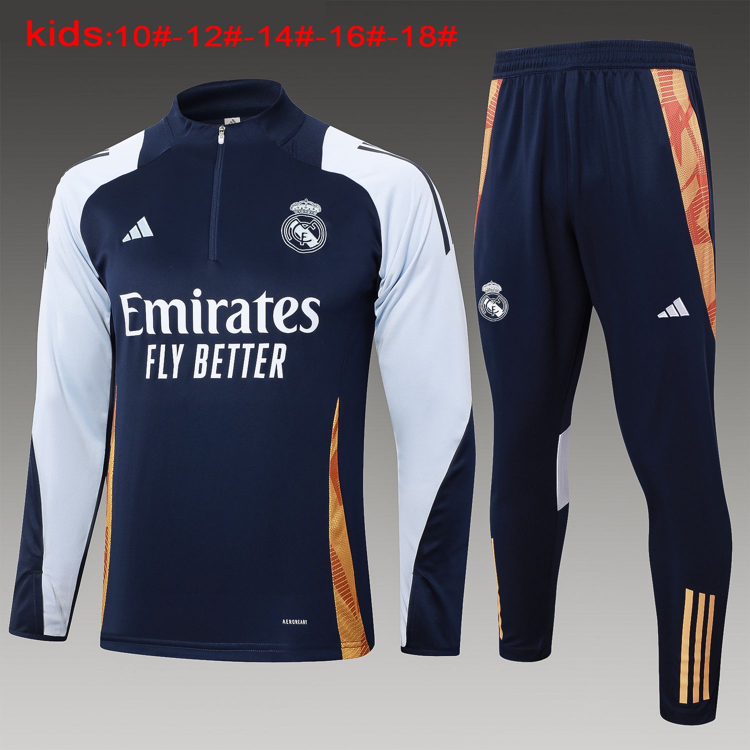Kit Agasalho Treino Infantil do Real Madrid  2024/2025
