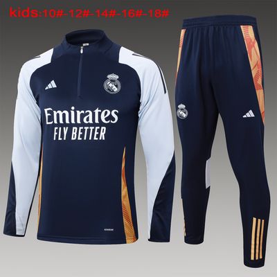 Kit Agasalho Treino Infantil do Real Madrid  2024/2025
