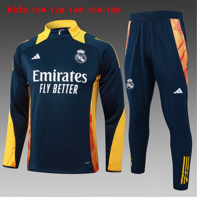 Kit Agasalho Treino Infantil do Real Madrid  2024/2025