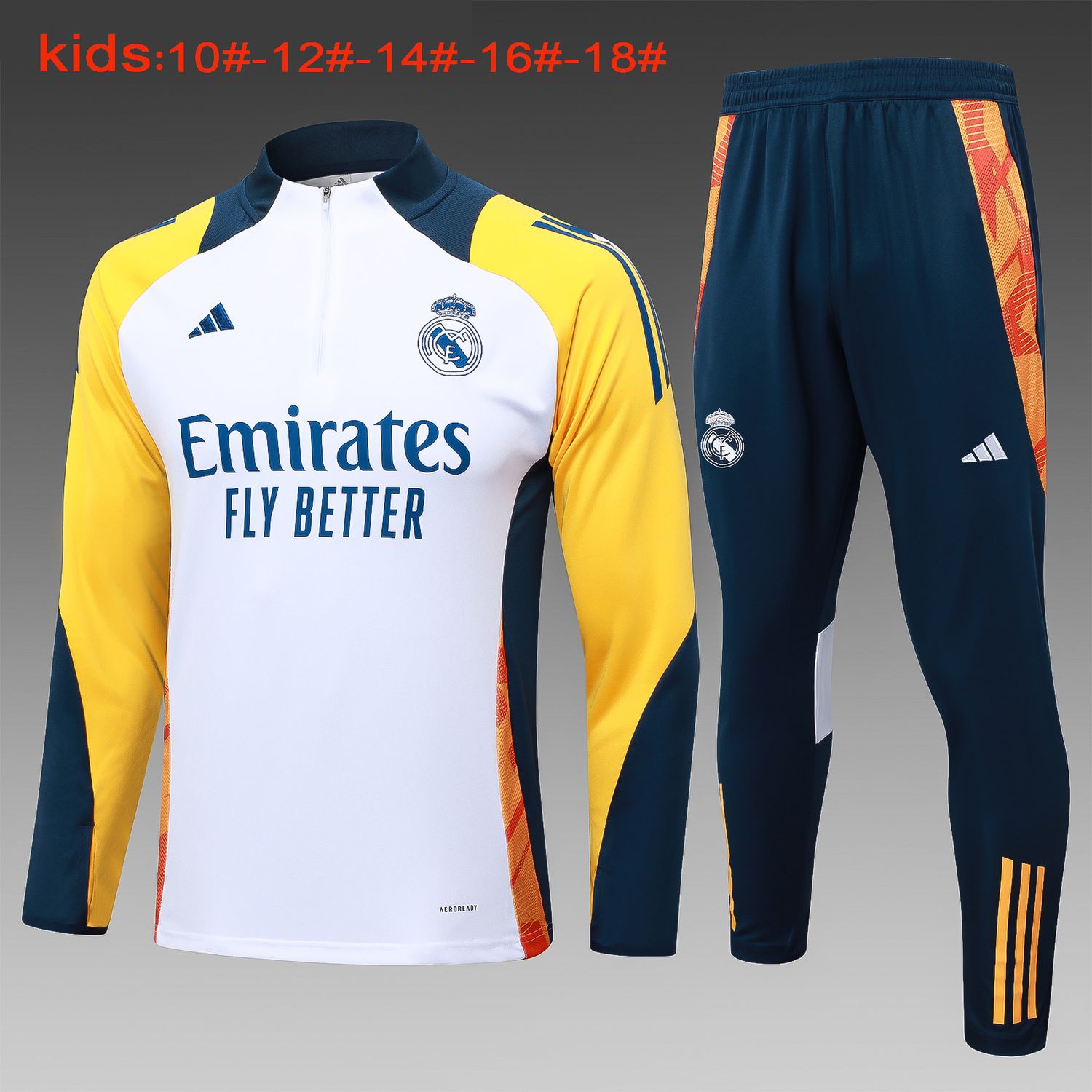 Kit Agasalho Treino Infantil do Real Madrid  2024/2025