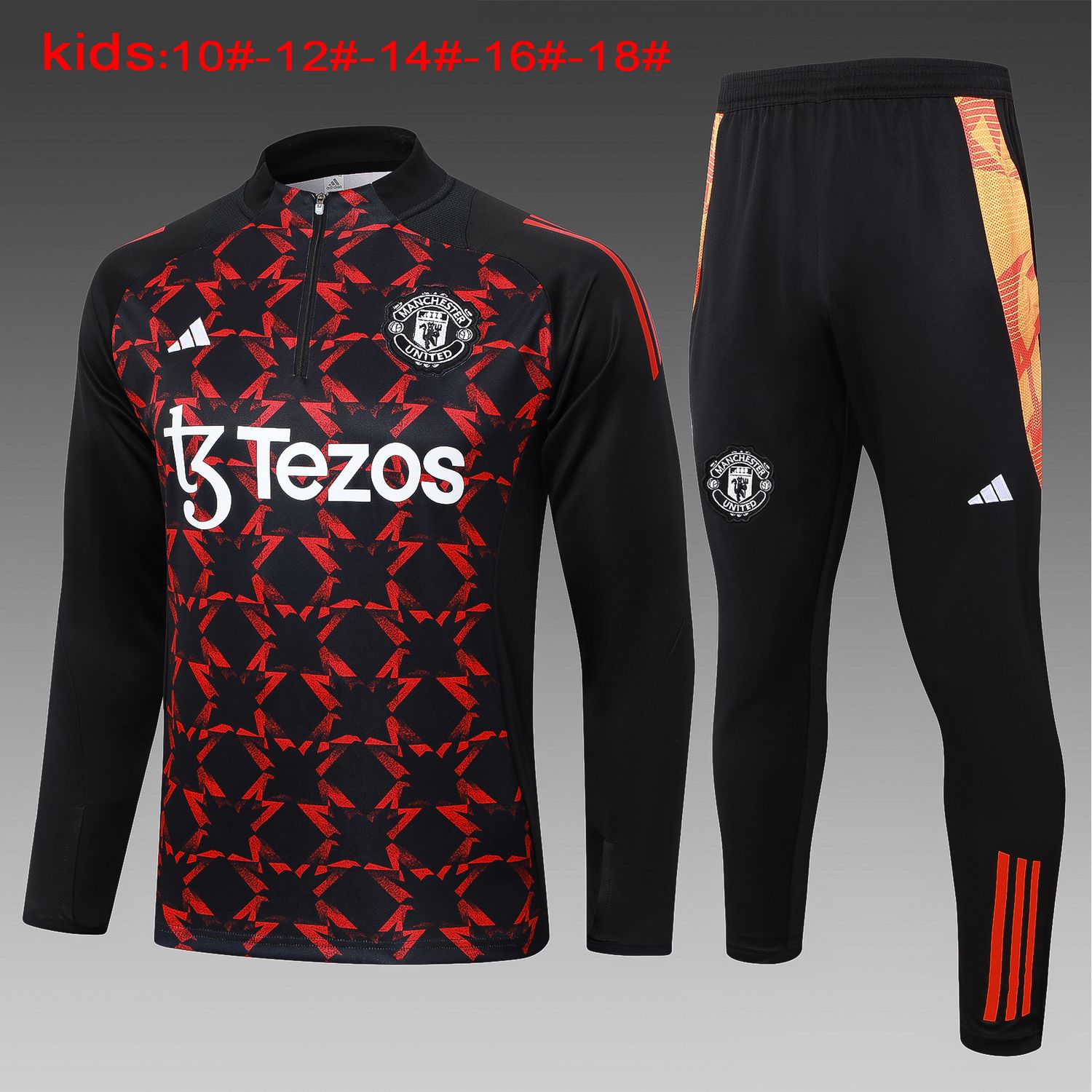 Kit Agasalho Treino Infantil Manchester United 2024/2025