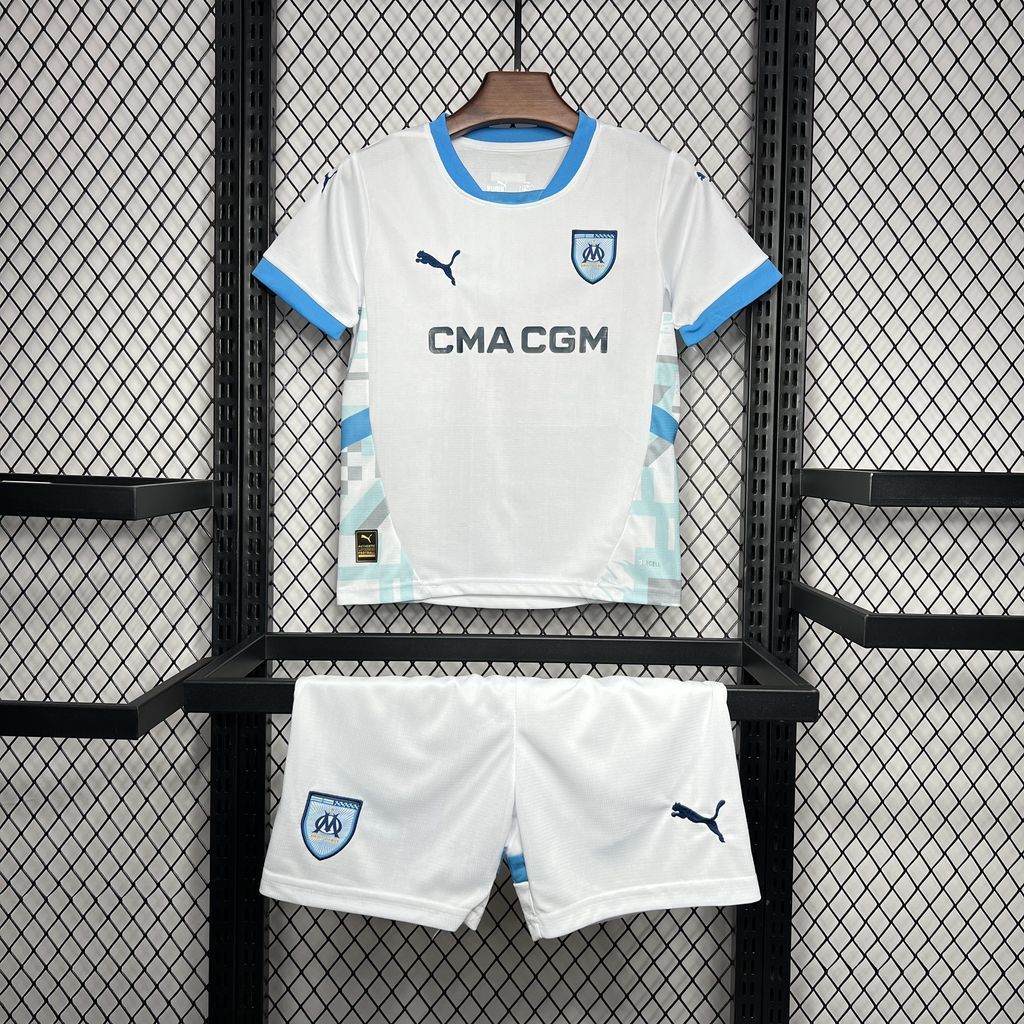 Kit Camisa  Infantil Olympique de Marseille 2024/2025 + Short