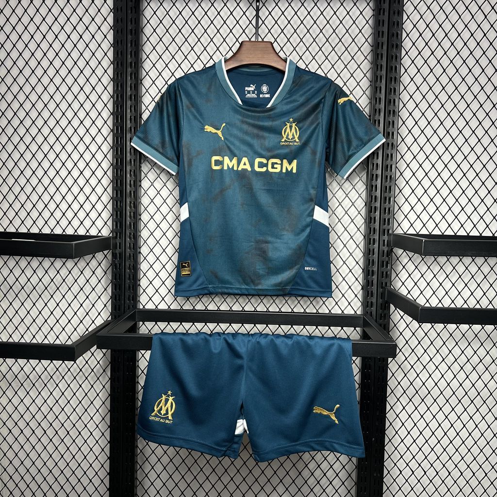 Kit Camisa  Infantil Olympique de Marseille 2024/2025 + Short