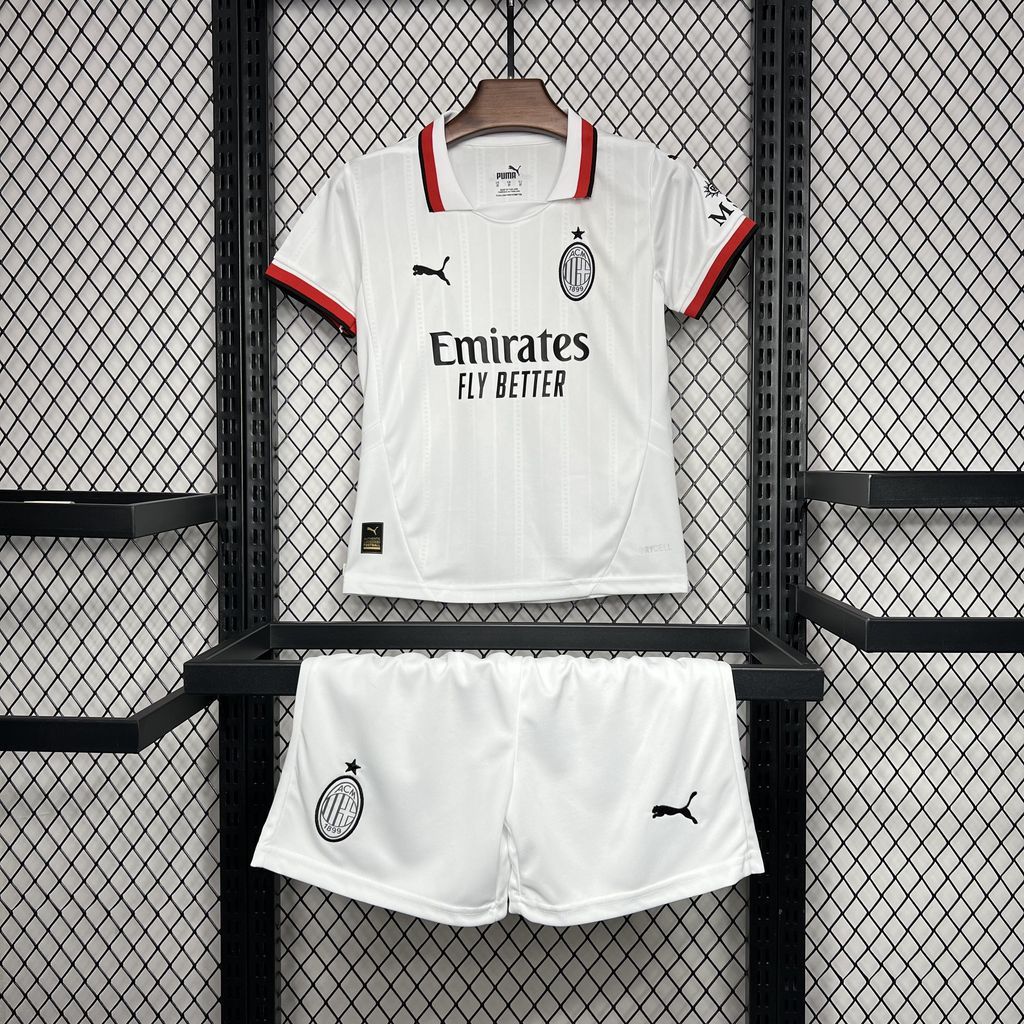 Kit Infantil AC Milan Away 2024/2025 Camisa + Short
