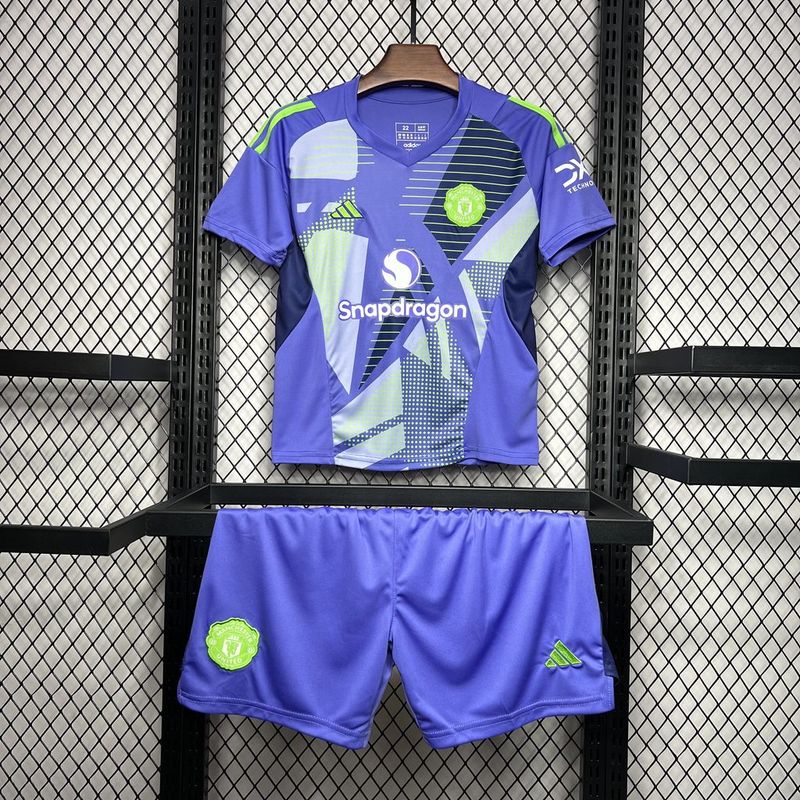 kit Camisa Infantil Manchester United 2024/2025 Goleiro