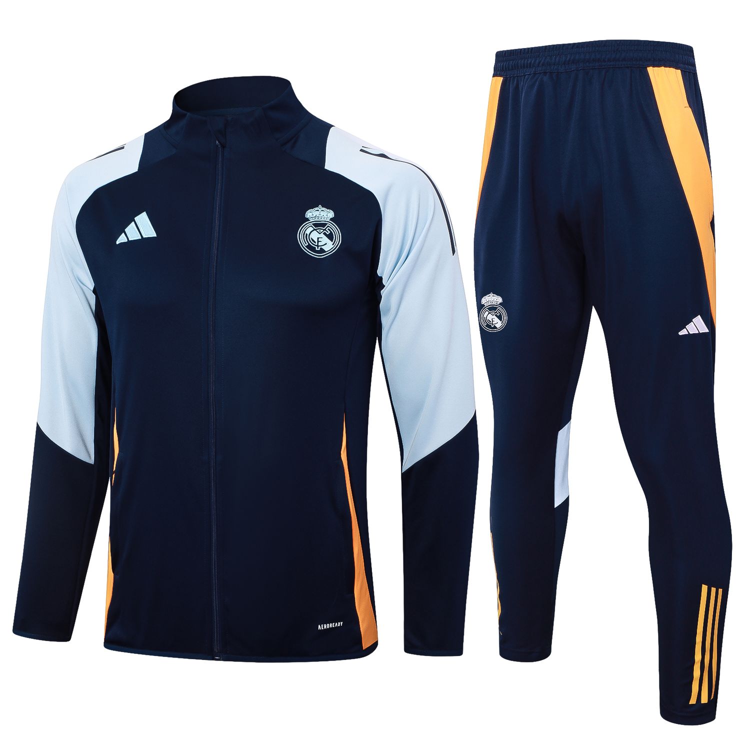 Kit Agasalho Adidas Real Madrid 2024/2025 Zíper Longo