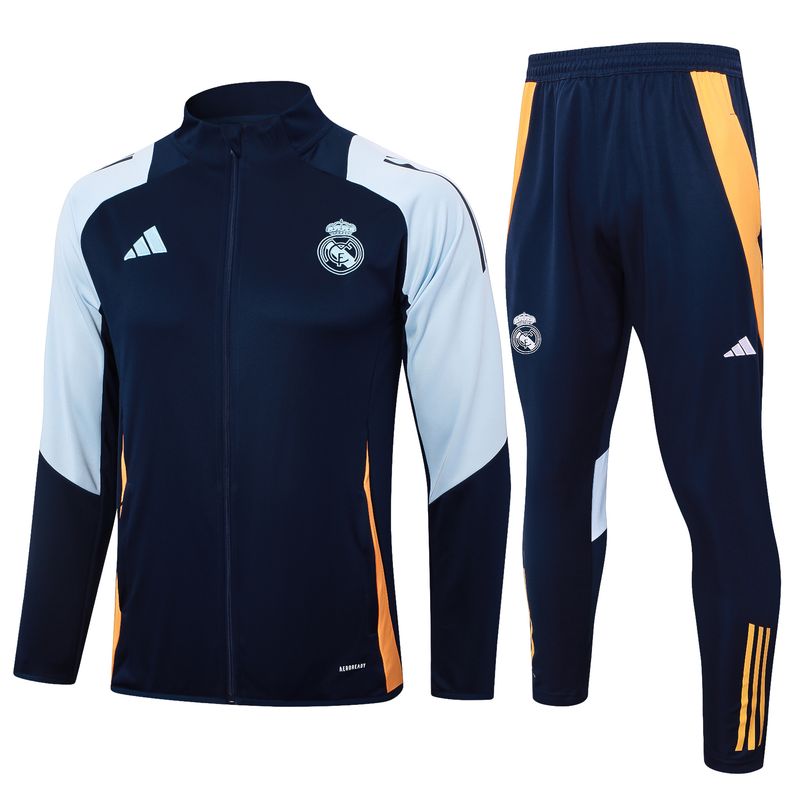 Kit Agasalho Adidas Real Madrid 2024/2025 Zíper Longo