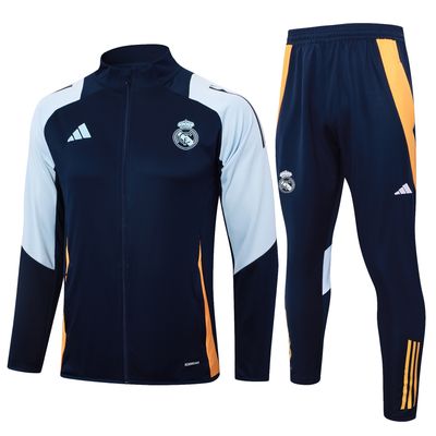 Kit Agasalho Adidas Real Madrid 2024/2025 Zíper Longo