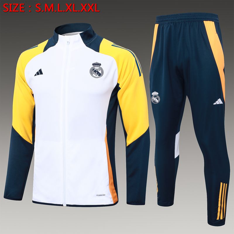 Kit Agasalho Adidas Real Madrid 2024/2025 Zíper Longo