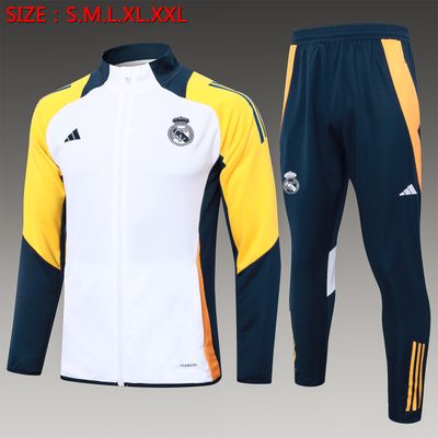 Kit Agasalho Adidas Real Madrid 2024/2025 Zíper Longo