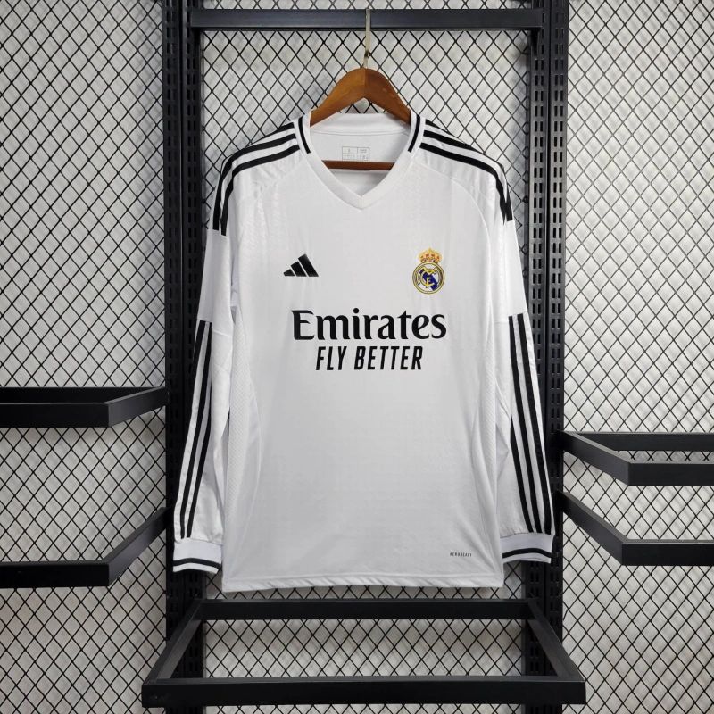 Camisa Real Madrid Home 2024/2025 Manga Longa