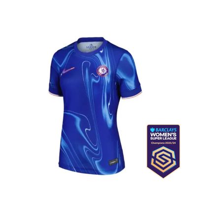 Camisa Chelsea Home 2024/2025 Torcedor Nike Feminina Patch super liga feminina champions 2023/24