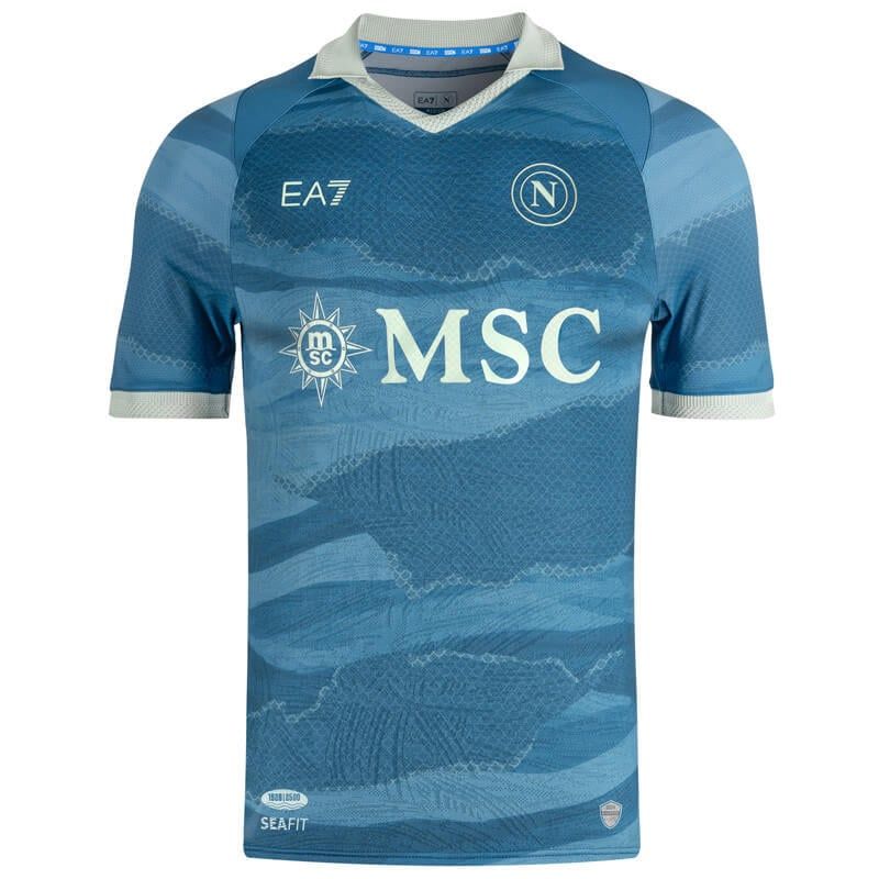 Camisa Napoli EA7 Uniforme quatro do Napoli 2025