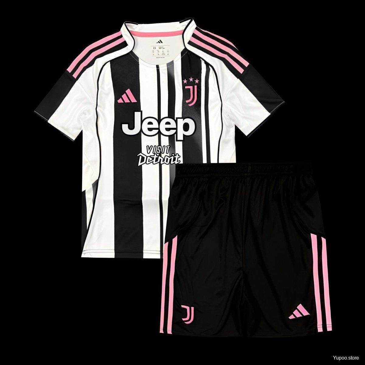Kit Infantil Juventus I 2025/2026 Camisa + Short