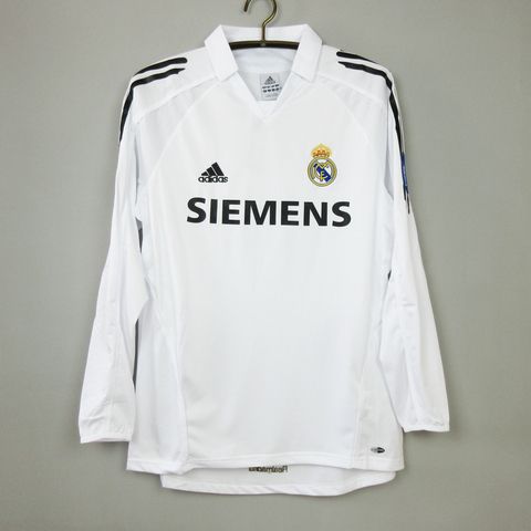 CAMISA RETRÔ DO REAL MADRID - MANGA LONGA BECKHAM 23 - HOME 05/06