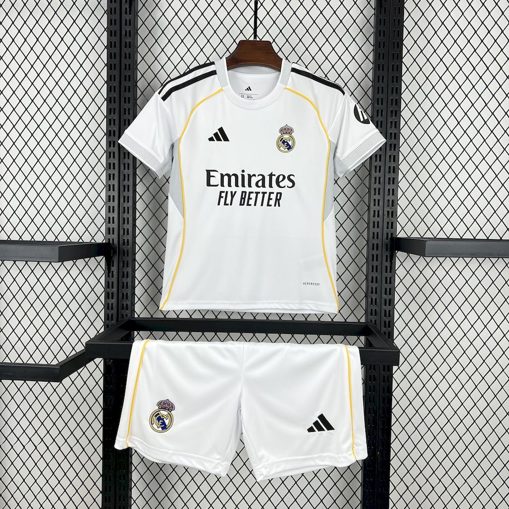 kit Camisa Infantil Real Madrid 2025/2026 Home