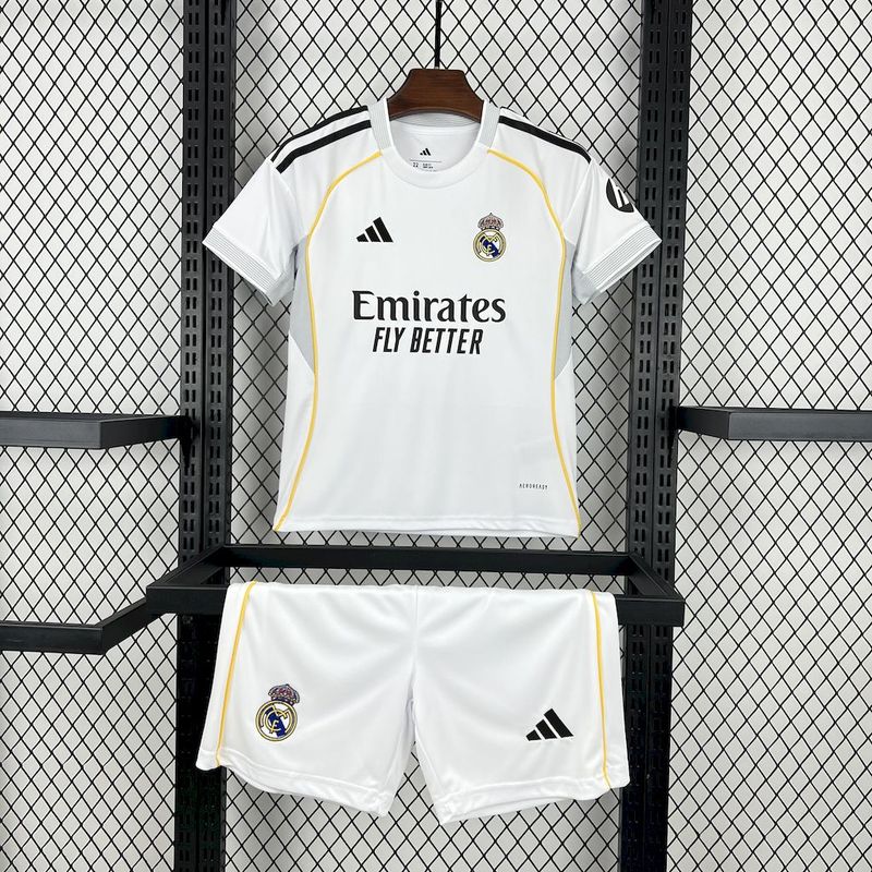 kit Camisa Infantil Real Madrid 2025/2026 Home
