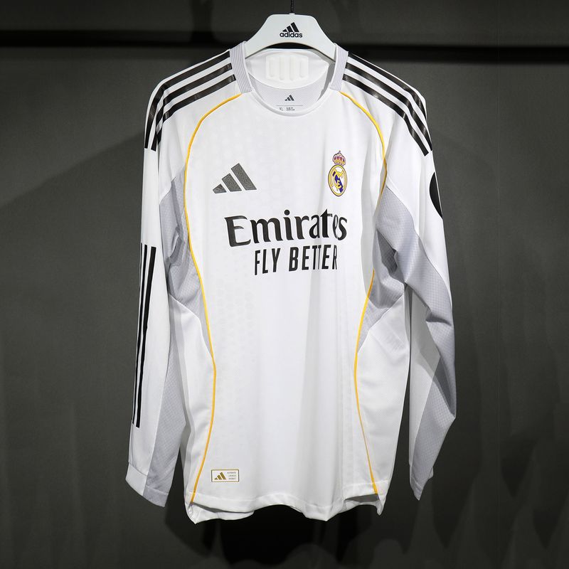 Camisa Real Madrid 2025/2026 Manga Longa Jogador