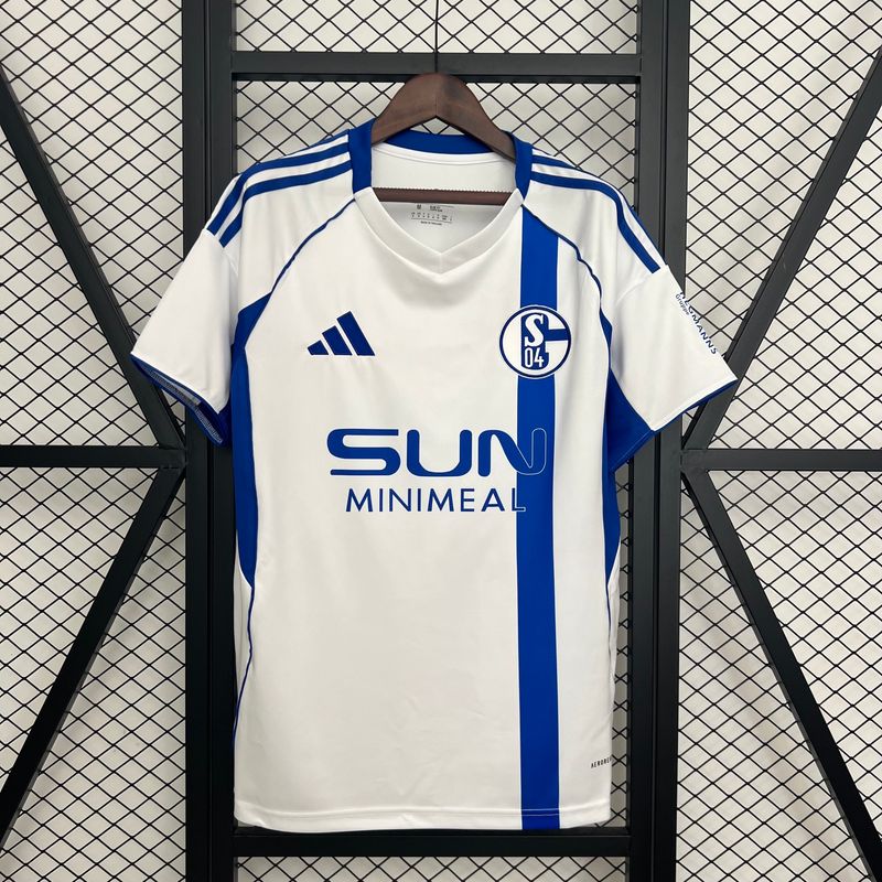 Camisa Schalke 04 Torcedor 2025/2026 Masculina Branca