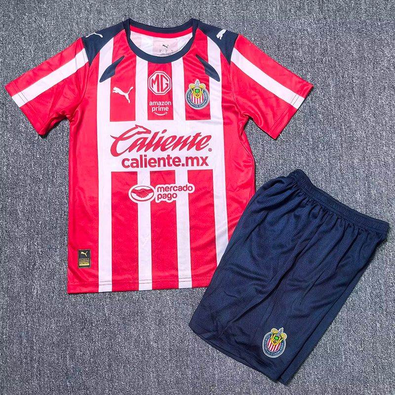 kit Camisa Infantil Chivas Guadalajara Home 2025/2026