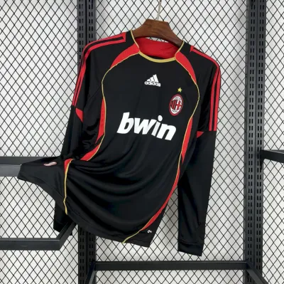 Camisa AC Milan 2007/08 Away Manga Longa