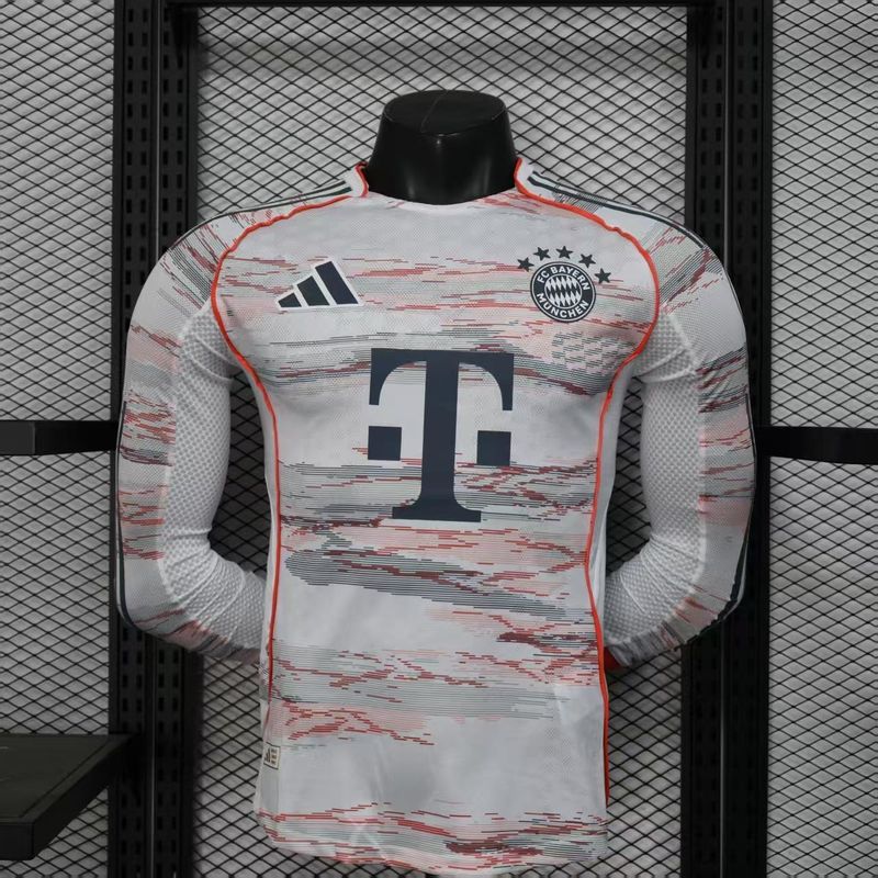 Camisa Bayern de Munique 2025/26 Away Manga Longa Jogador Camisa Bayern de Munique 2025/26 Away Manga Longa Jogador