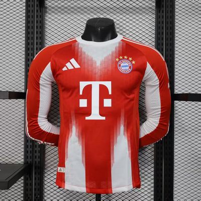 Camisa Bayern de Munique Home 2025-2026 Manga Longa Versão Jogador