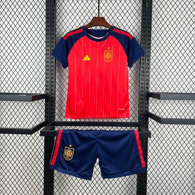 Kit Camisa  Infantil Espanha Home 2026 Copa do Mundo